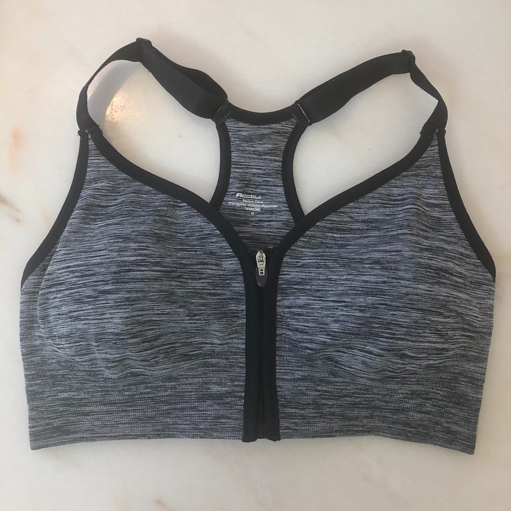 Sports Bra, Gray & Black - New, never worn
